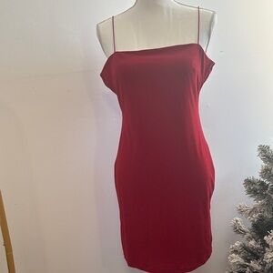 Elegant Red Midi Dress
